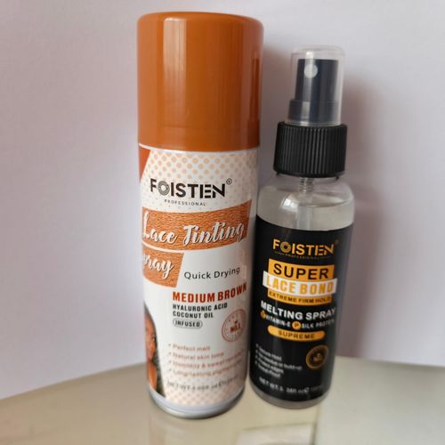 Foisten 2pcs Wig Lace tint spray + Free Lace melting spray