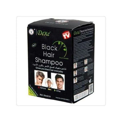 Dexe Black Hair Shampoo + Free Gloves 10 X 25ml Sachets