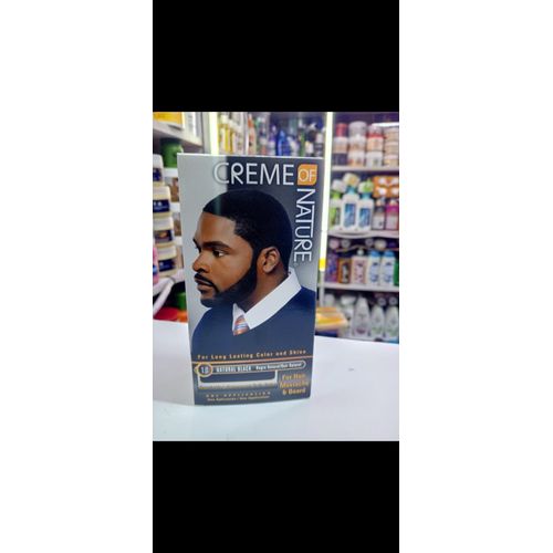 Creme Of Nature 1.0 NATURAL BLACK NEGRO NATURAL NOURISHING PERMANENT HAIR COLOUR FOR HAIR, MUSTACHE & BEARD
