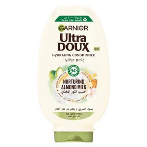 Garnier Ultra Doux Almond Milk Hydrating Conditioner - Detangles, Hydrates & Softens Dehydrated Hair For All HAir Types 360 Ml