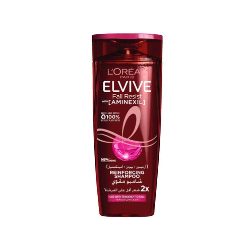 L'Oréal Elvive Full Resist with Aminexil Reinforcing Shampoo, Protects from Friction, Tension & Breakage, Suitable for Hair with Tendency to Fall Due to Breakage - 400ml