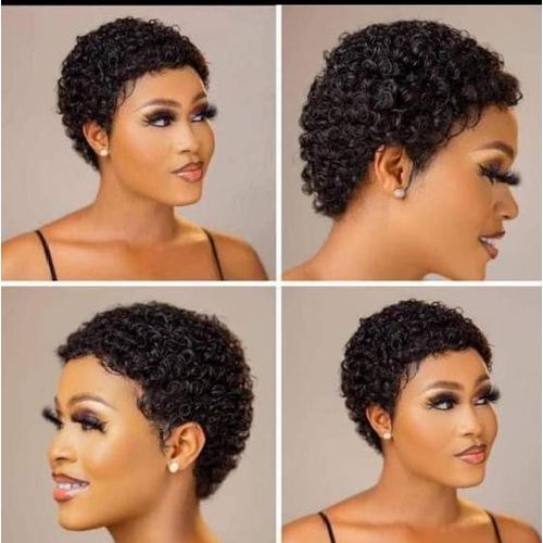 Curly Short Human Wig