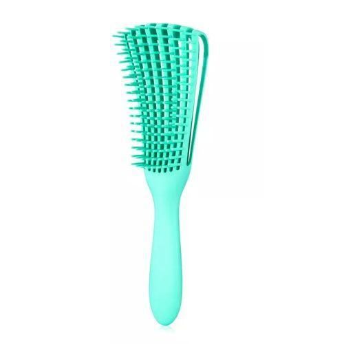 Anti-Static Octopus Shape Eight-Claw Detangling Hair Brush - Green