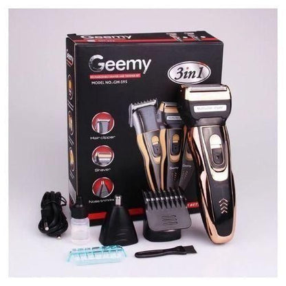 Geemy New Pro Rechargeable Hair Shaving Machine, Shaver- 3 In 1