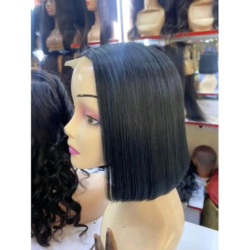 Semi human closure Bob wig
