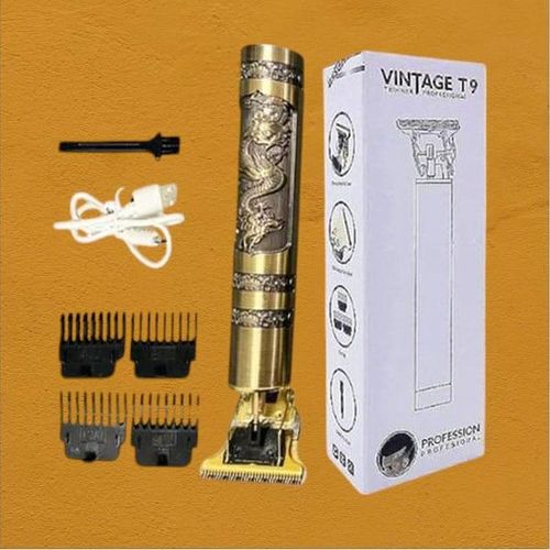 Vintage Precision Design Stainless Steel T9 Professional Hair Clipper Trimmer Shaver With Sharp Smooth Blade