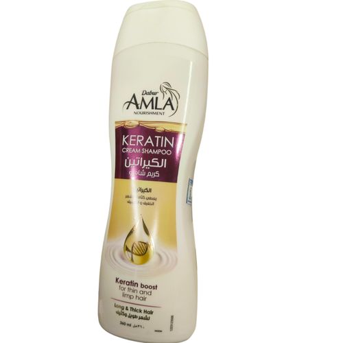 Dabur Amla Keratin Cream Shampoo For Thin & Limp Hair