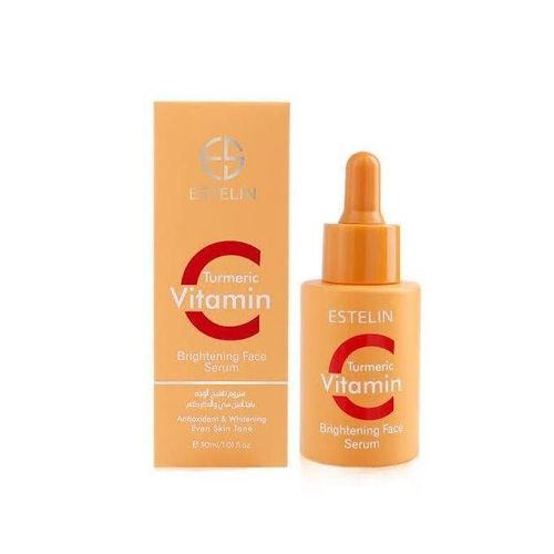 ESTELIN Vitamin C Turmeric Flawless Complexion Antioxidant Brightening Face Serum, Glow naturally. Brighten visibly. Defend powerfully