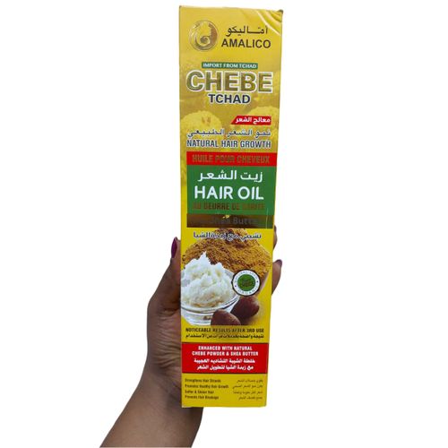 AMALICO Chebe Tchad Natural Hair Growth Oil with Shea Butter – 130ml
