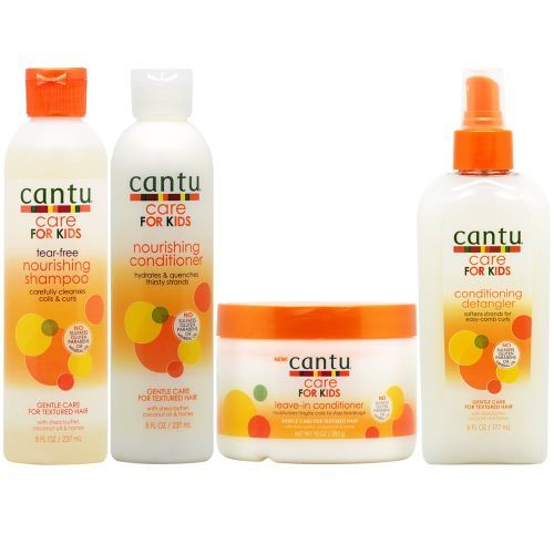 Cantu Care For Kids Shampoo + Conditioner + Leave-in Conditioner + Detangler "Set" 4 In 1