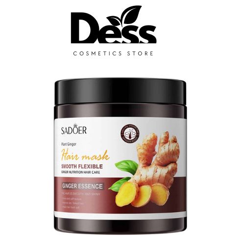 SADOER 1 Pcs Ginger Hair Mask Repair Treatment Straightening Anti Hair Loss Frizz Smoother Hair Care Products 500g