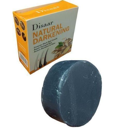 Disaar Ginger Hair Darkening Soap – Organic Gray to Black Hair Restorer & Shampoo Bar