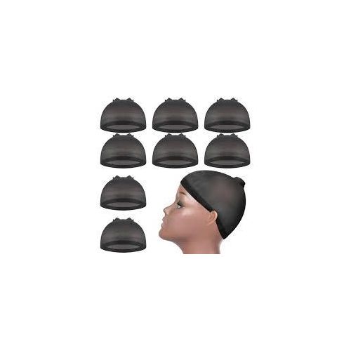 4pcs Wig Cap - One Size Fits All - Black Colour (Pack Of 2) - Thin Stocking Fabric - Ultra Stretch - Easy To Control The Hair