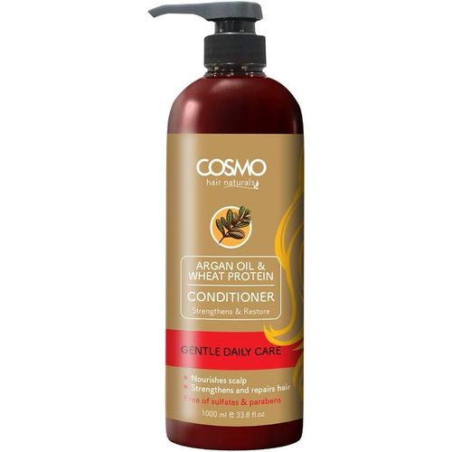 Cosmo Hair Naturals Argan Oil & Wheat Protein Hair Conditioner 1000ml, Anti Dandruff
