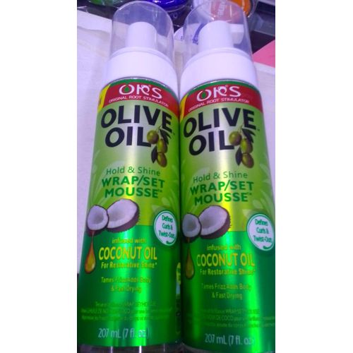 Ors hair mousse, olive oil styling foam