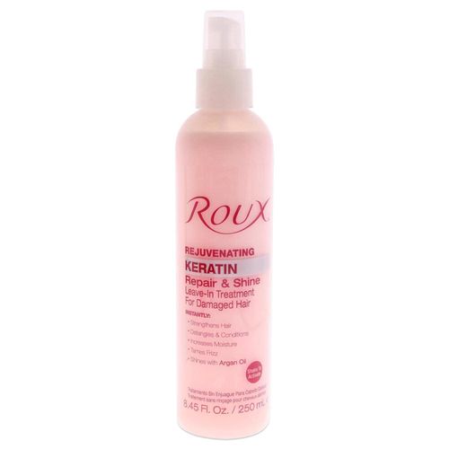 Roux Argan Oil Keratin Repair & Shine Leave in Treatment, Rejuvinating Formula for Damaged Hair