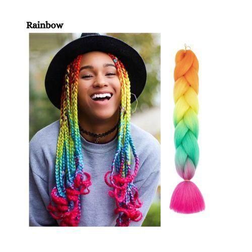 Ombre Rainbow Braids