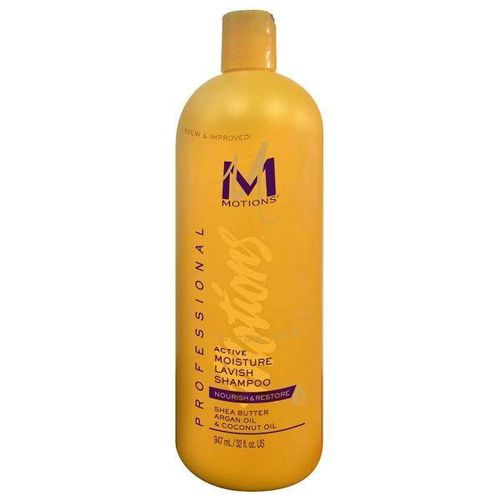Motions Professional Nourish & Restore Shea Butter Argan Oil Coconut Oil Active Moisture Lavish Shampoo.