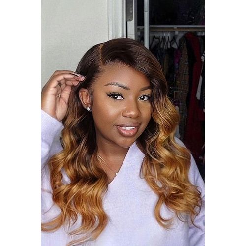 Semi Human hair lace closure wig__2/30