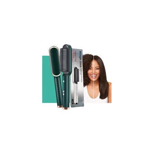 Professional Hair Straightener Comb, 5 Temperature PTC Fast Heating Electric Comb Straightener for Women and Men, Ceramic Hair Styler Machine Suction Cup