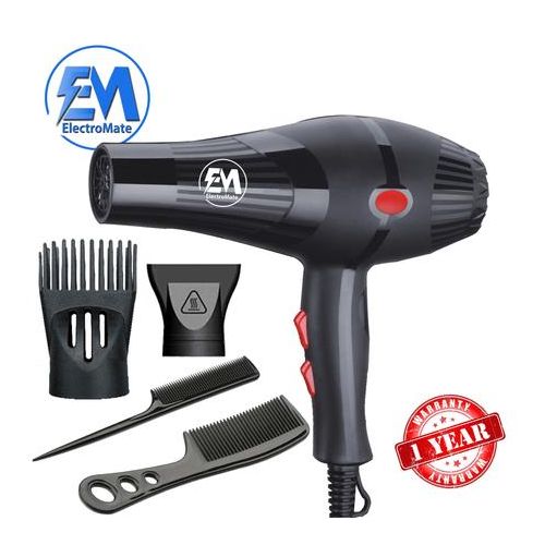 ElectroMate Electro mate hair dryer 2200w blow-dry black