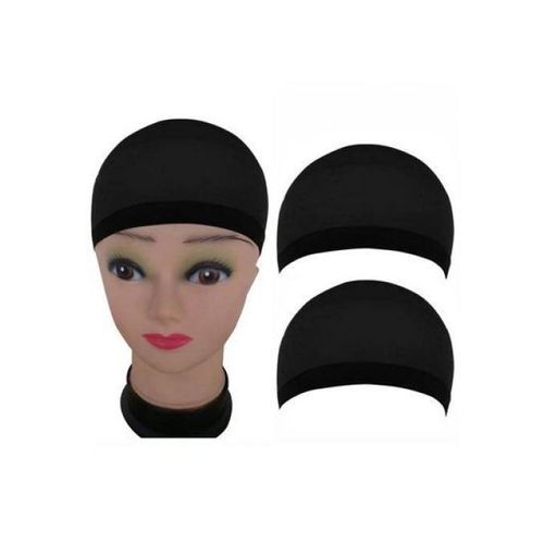 2Pc Pack Black Stretchy Wig Cap