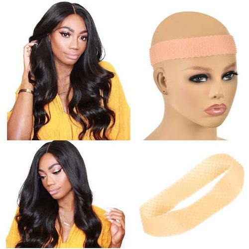Non-Slip Wig Head Band Reusable No Glue Elastic Comfort Fix.