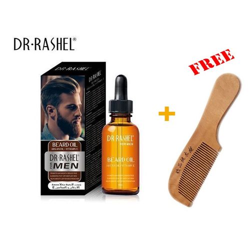 Dr. Rashel Beard Oil With Argan Oil Vitamin E 50ml + Free Beard Comb