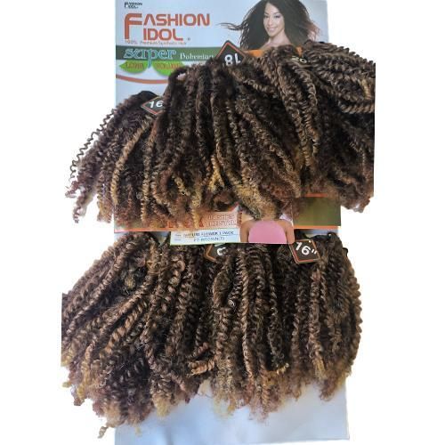 Fashion Idol NATURE FLOWER A Pack Full Hair Bundles Synthetic Hair Extension Color PT-BROWN(7) Heat Resistant Fiber For Women