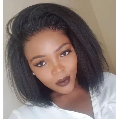 Fashion Classic Kinky semi human frontal wig