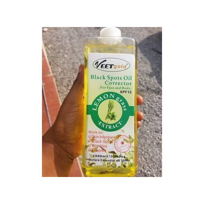 🔥 LIMITED DEAL — Veet Gold Black Spots Corrector Oil 1000ml | Lemongrass + Dark Spots + Even Glow | KSh 1800