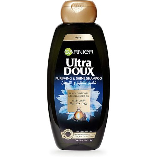 Garnier Ultra Doux Black Charcoal Shampoo For Greasy Scalp, Dry Lengths 400ml