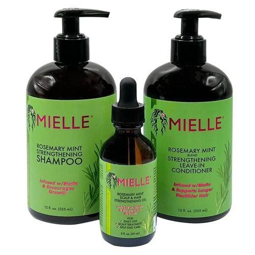 Mielle 1*Rosemary Mint Blend Infused with Biotin & Encourages Growth Hair Products for Stronger and Healthier Hair and Styling n- Bundle Set 3 PCS