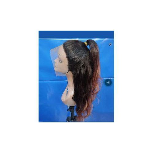 T-part semi human front lace wig