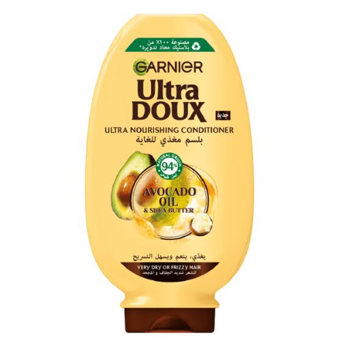 Garnier Ultra Doux Avocado Oil & Shea Butter Ultra Nourishing Conditioner For Very Dry Or Frizzy Hair- Deeply Nourishes And Softens The Hair From Roots To Tips