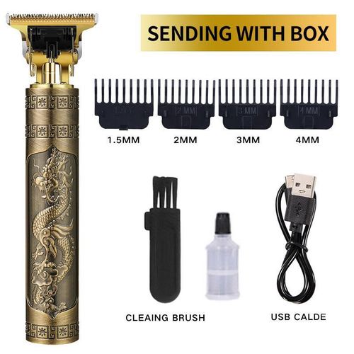 SUNDASELF Metal Vintage Cordless Rechargeable Hair Clipper