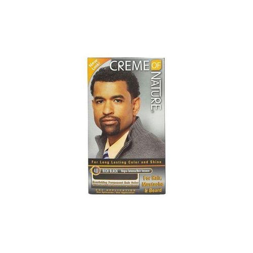 Creme Of Nature Hair Color for Men Nourishing Permanent Gel Hair Color 4.0 Rich Black