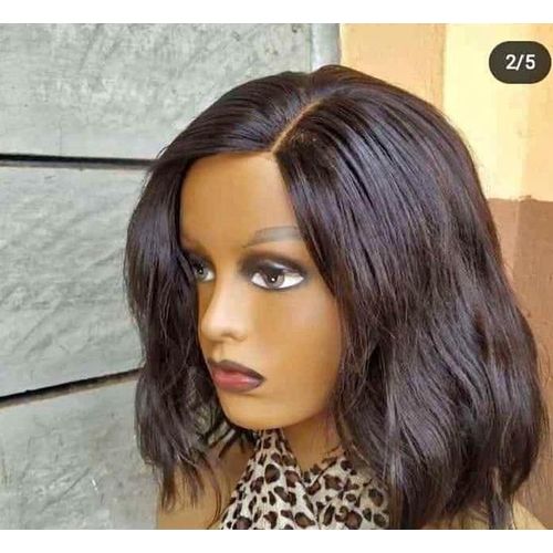 Short semi human body wig