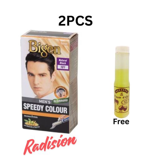 Bigen Speedy Hair Color Conditioner Natural Black Plus FREE Sultana Coconut Oil 70ml