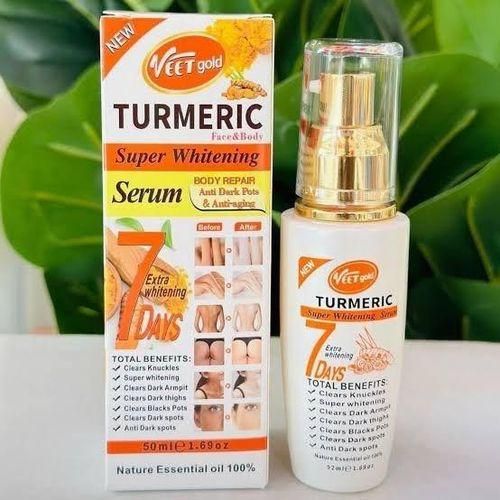 VEET GOLD Tumeric super whitening Face and Body Serum, Brightening,Even Tones, Soothes, Hydrates And Reduces Wrinkles