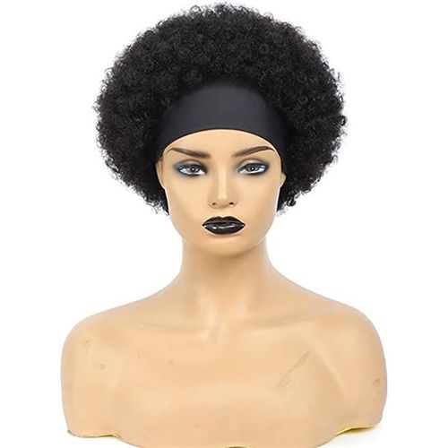 Short Afro Puff Curly Headband Wig #1+ FREE GIFT