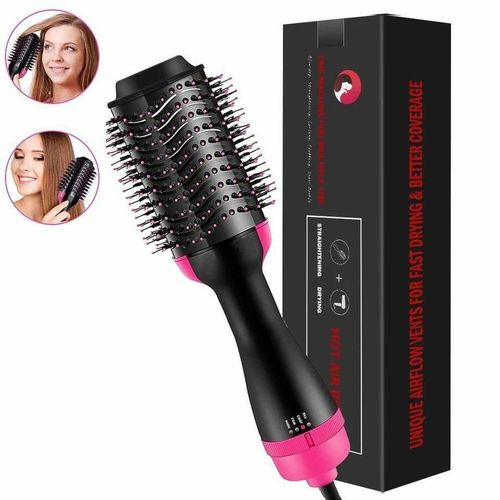 Electric hair straightener brush/dryer