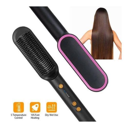 Simply Straight Hot Comb Blowdry Hair Straightener Brush Electric Hand Hair Blow Dryer.Comes In Either Black,Red or Green