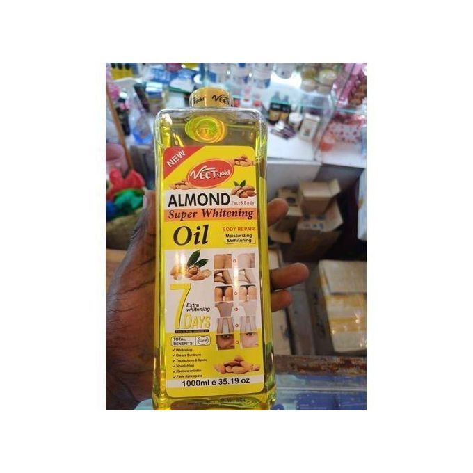 🔥 LIMITED DEAL — Veet Gold Almond Super Whitening Oil | Dark Spots + Even Tone + Radiant Glow | KSh 1800