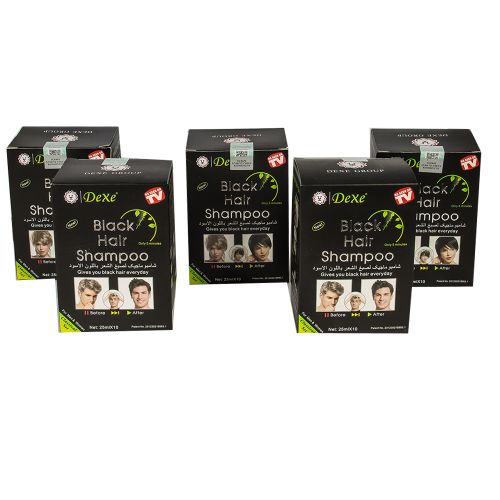 Dexe Black Hair Shampoo-Instant Black Hair Dye -Count 5