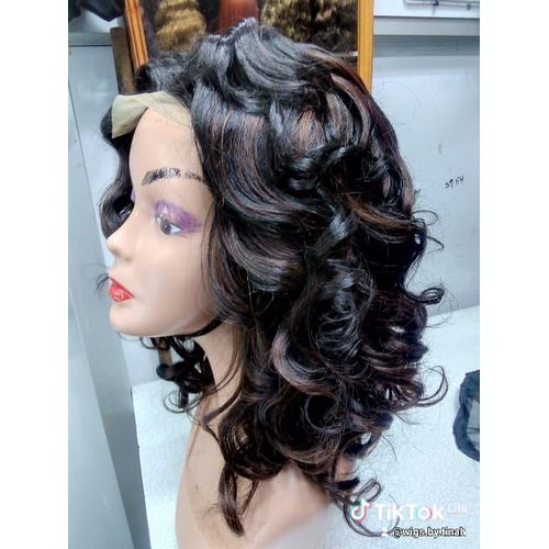 Fashion Classic Closure Semi human body wave wig