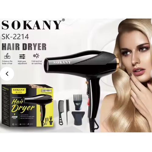 Sokany SK-2214 Hot Selling Two Speed Hair Dryer High Quality/ High Power Hair Dryer
