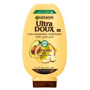 Garnier Ultra Doux Avocado Oil & Shea Butter Ultra Nourishing Conditioner For Very Dry Or Frizzy Hair- Deeply Nourishes And Softens The Hair From Roots To Tips