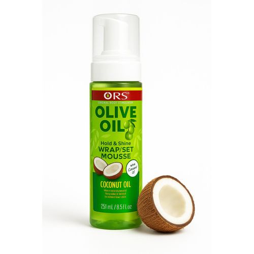 Ors Olive Oil Wrap/Set Mousse – Hold & Shine with Coconut Oil (251ml)