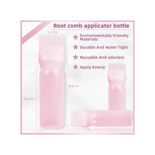 Hair Oiling Applicator, Root Comb Applicator Bottle with Graduated Scale 6 Ounce Oil Applicator